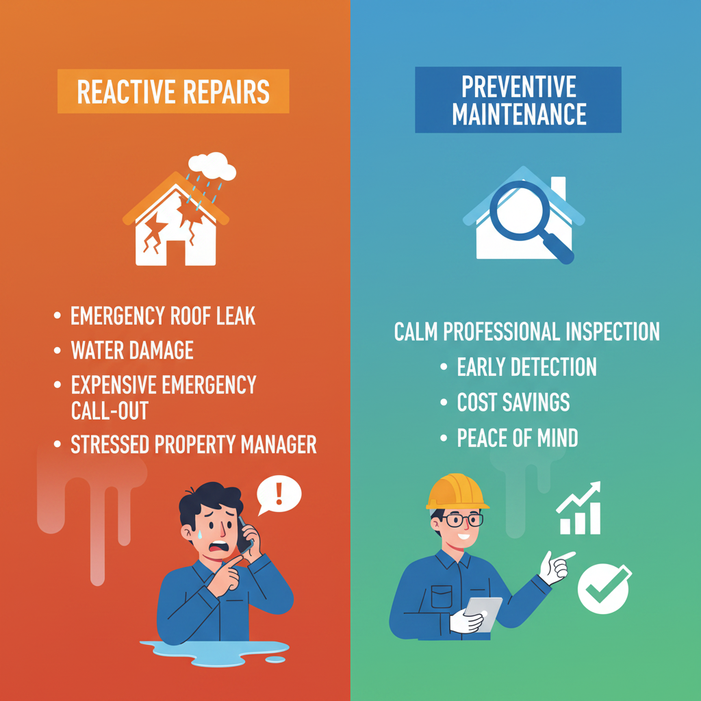 Reactive vs Preventative Roof Maintenance